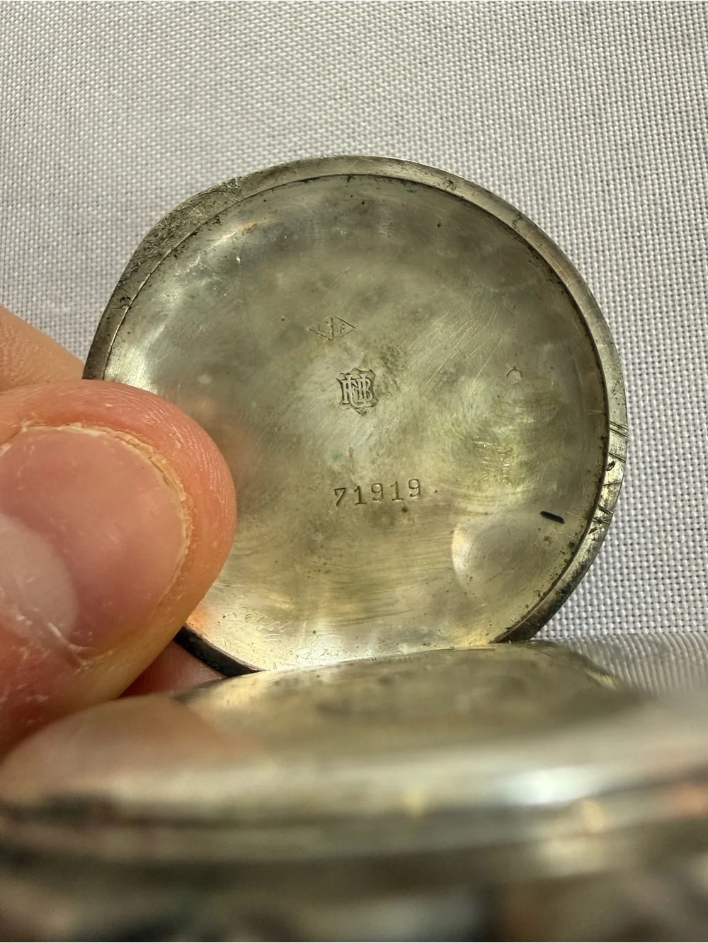 1905 French Medailles D’ Or Cylinder 10 Rubis Pocket Watch Sterling Silver
